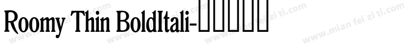 Roomy Thin BoldItali字体转换